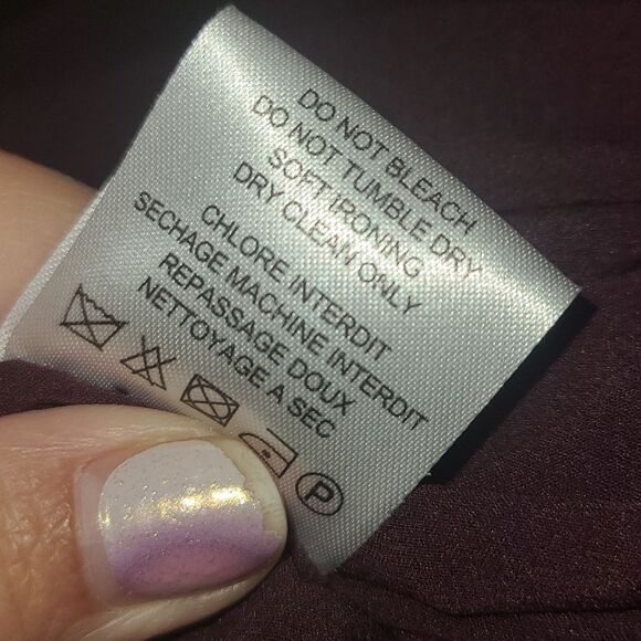 Iro Stepy Silk Dress With Leather Trim in Burgundy - Picture 7 of 7